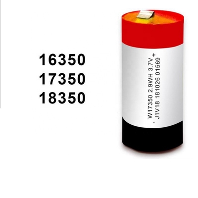 2.9Wh Cylindrical LiPo Battery 18350 17350 16350 For E Cigarette