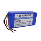 36V 10Ah Lithium Ion Battery Pack 10S4P 360Wh Constant Current 3C