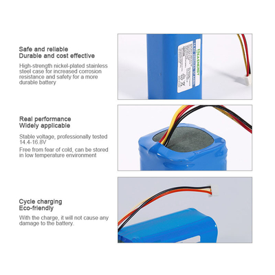 14.4V 2600mAh Li Ion 18650 Battery Pack For Vacuum Cleaner Robot